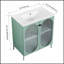 Meuble-lavabo autoportant de 30 pouces avec lavabo, porte en acrylique durable et pieds réglables pour un confort et une protection accrus.-265522665
