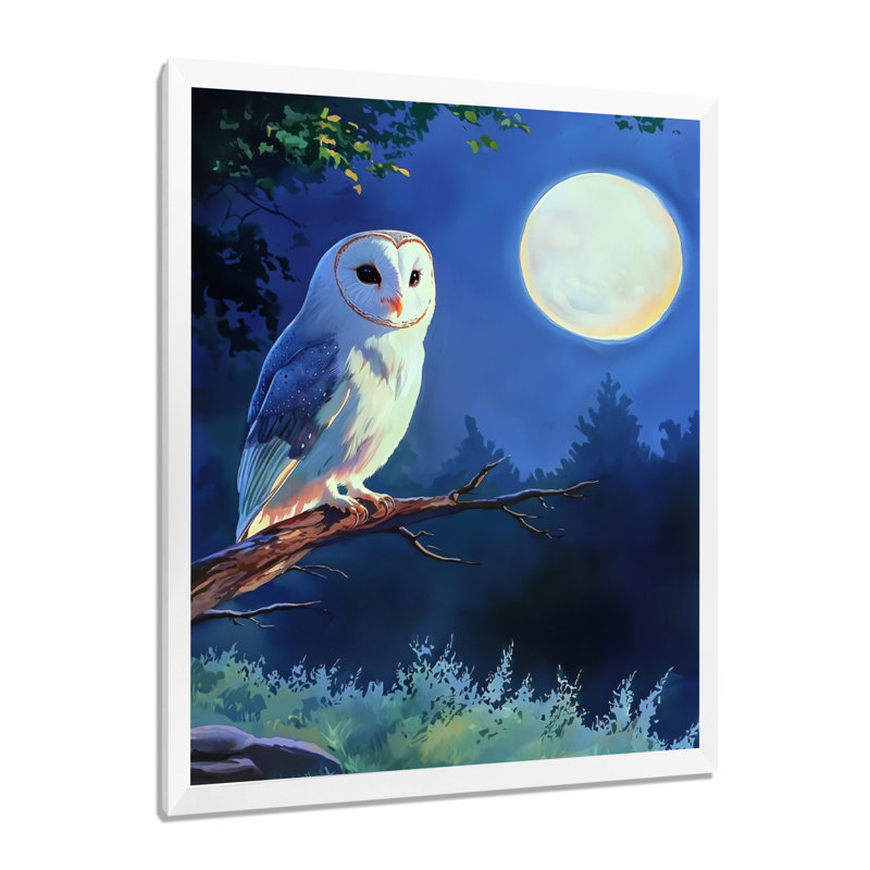 Gerick - Reproduction d'art mural animaux, H 40 po x l 30 po, Reproduction encadrée d'une seule photo, Blanc