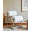 Fauteuil d'appoint moderne et minimaliste en laine avec structure en acier inoxydable