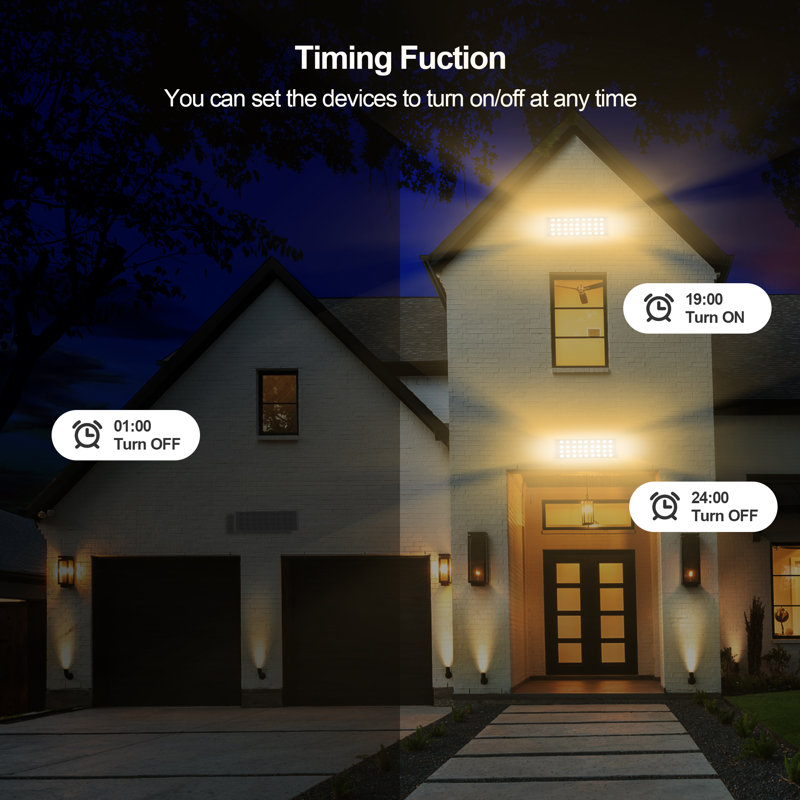 Wall Washer Light – Smart LED Landscape Spotlights with 6CCT Adjustable Color Temperature, Dimmable 1%-100%, Waterproof IP65, RF Remote & App Control, Timer Function, Easy Installation