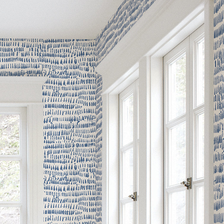 Rouleau de papier peint non collé Adalis, bleu