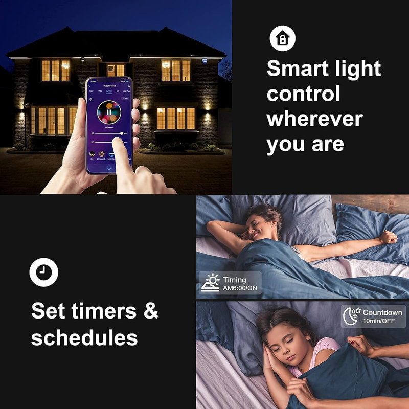 Lampe sur pied intelligente avec Alexa et Music Sync - Lampe sur pied à changement de couleur RVB + CCT avec télécommande, 16 millions de couleurs et 3600LM pour le salon de la chambre à coucher, lampe d'angle moderne à DEL