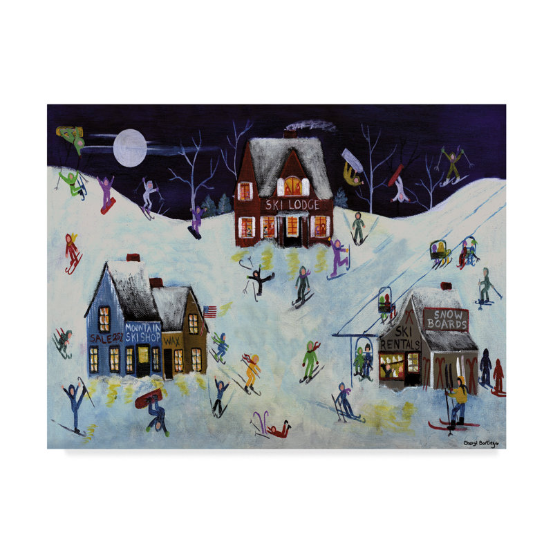 Mountain Mountain Slope - Reproduction d'art sur toile, H 24 po x l 32 po x P 2 po