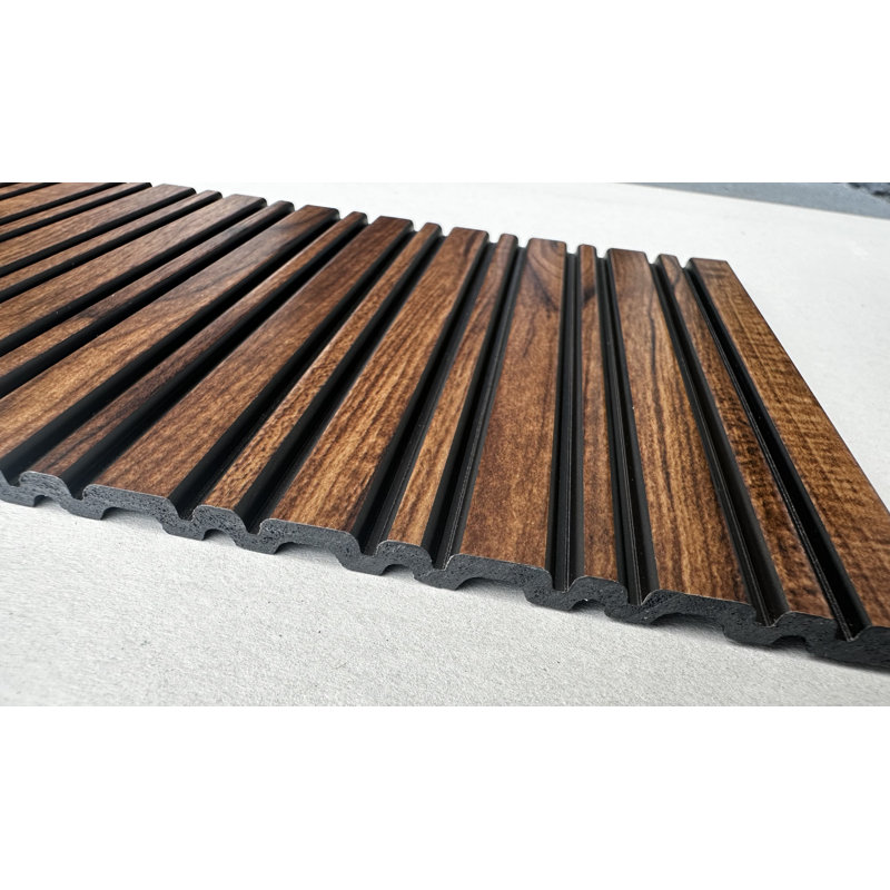Murs à lattes en bois de polystyrène Urban Stripes L 94,5 po x l 12 po x P 0,25 po, Miel