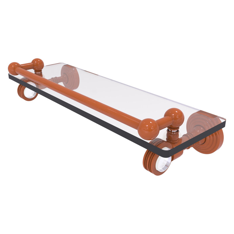 Pacific Grove Collection Inch Gallery Glass Shelf with Dotted Accents PG, H 3,5 po x l 16 po x P 5,5 po, Étincelle d'automne