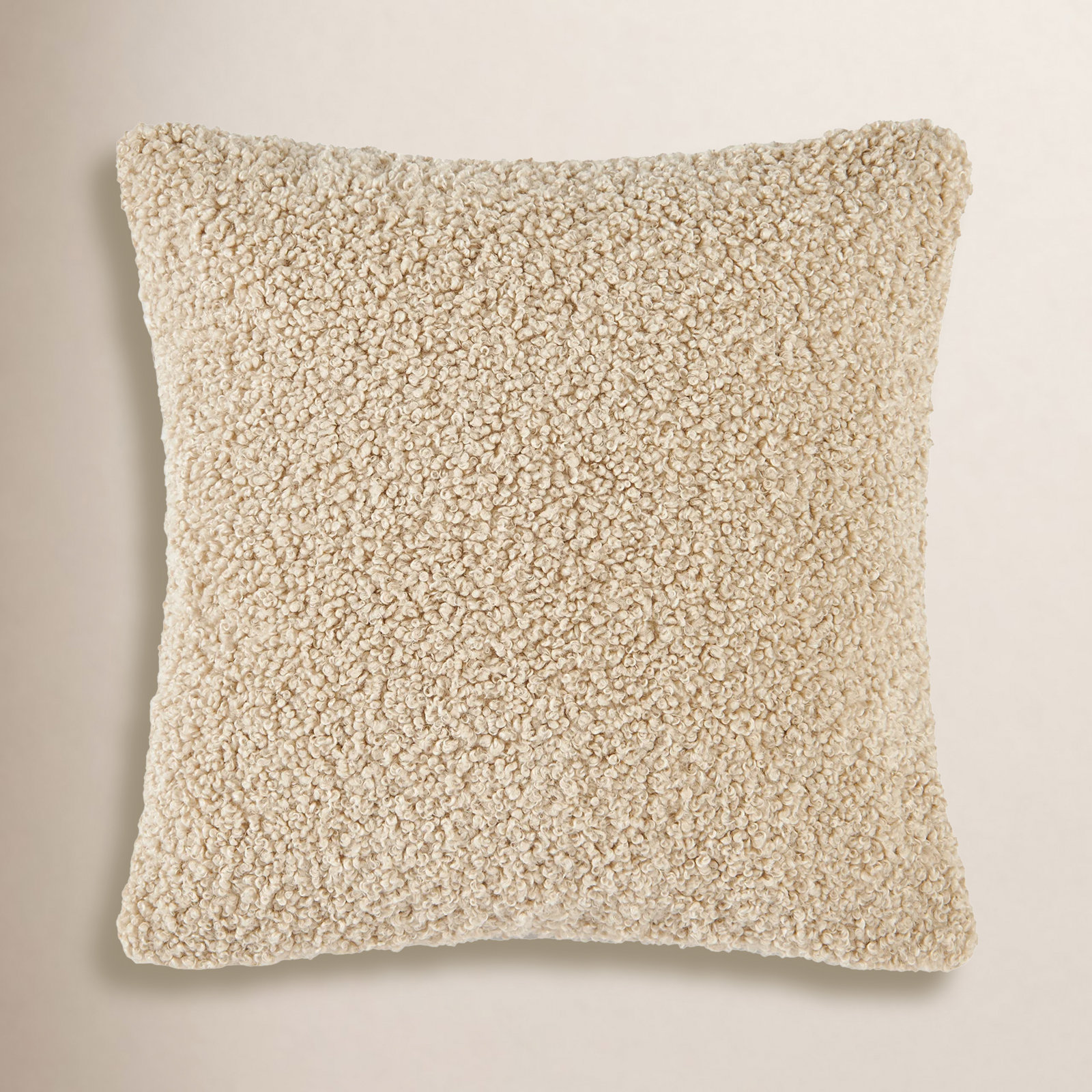 HiEnd Accents Teddy 36" x 27" Pillow Cover & Insert, 27"H x 27"W, Cream