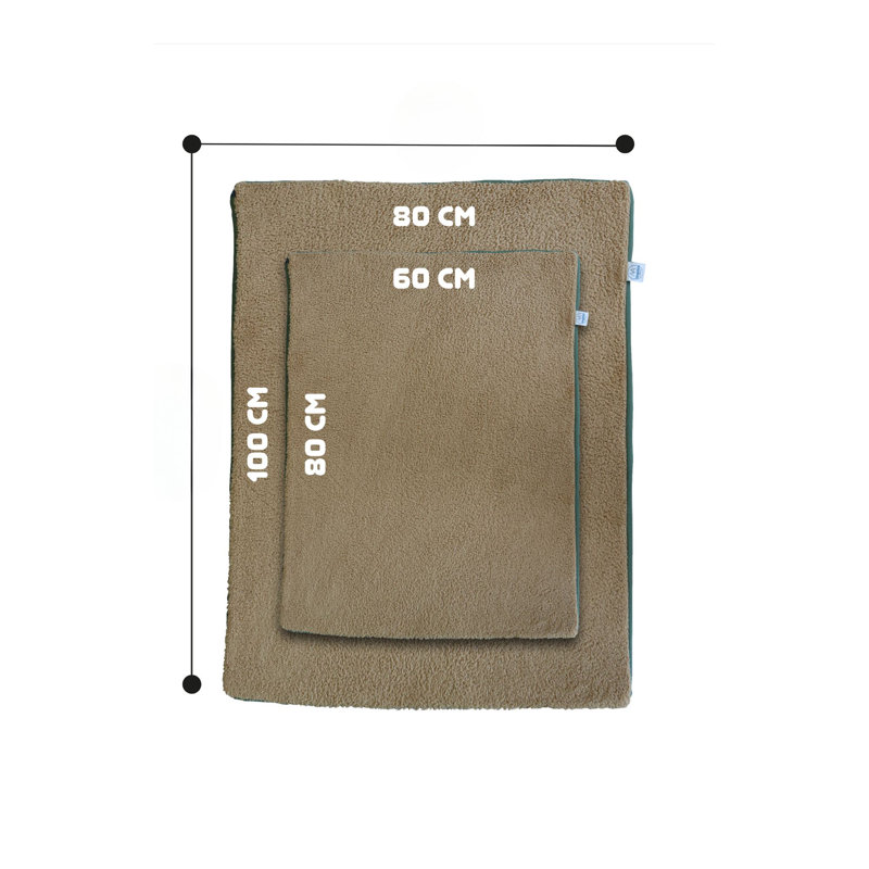 Premium Pet Bed for Dogs & Cats, Green, 31.5 x 23.6 x 1.2 inches | 100% Polyester Outer Fabric, 100% Foam Filled | Comfortable & Supportive Design, Ideal for Cozy Naps & Relaxation, Perfect for Home & Travel