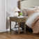 24" Tall Rustic Solid Wood End Table With Built-In Power Outlet And USB Port