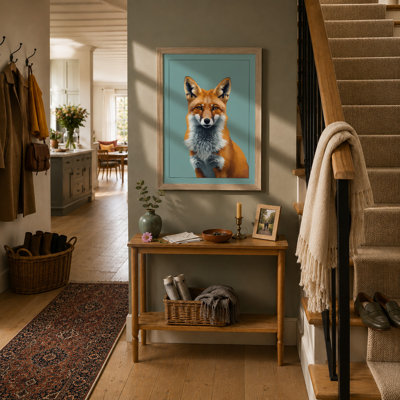 Fox in Focus Modern - Framed Print