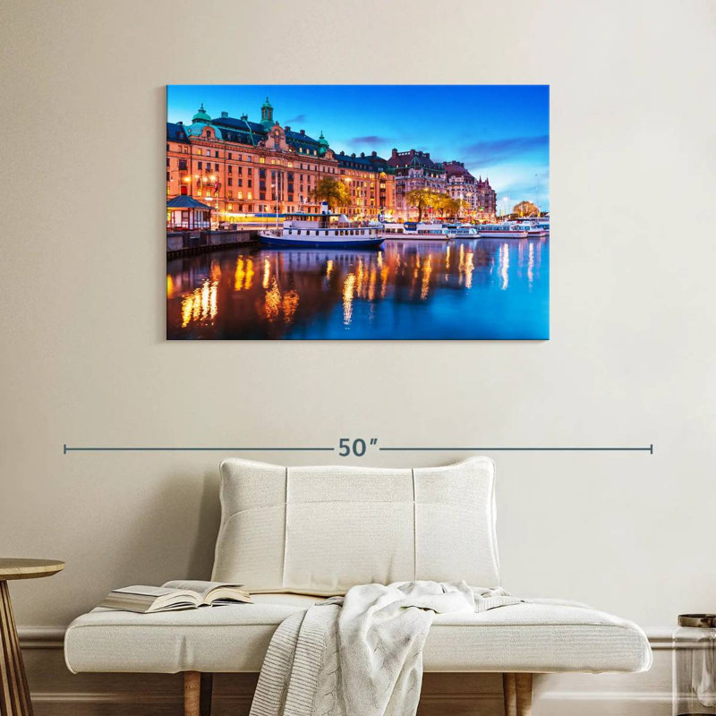 Rorry Evening In Stockholm, 26" H x 39" W