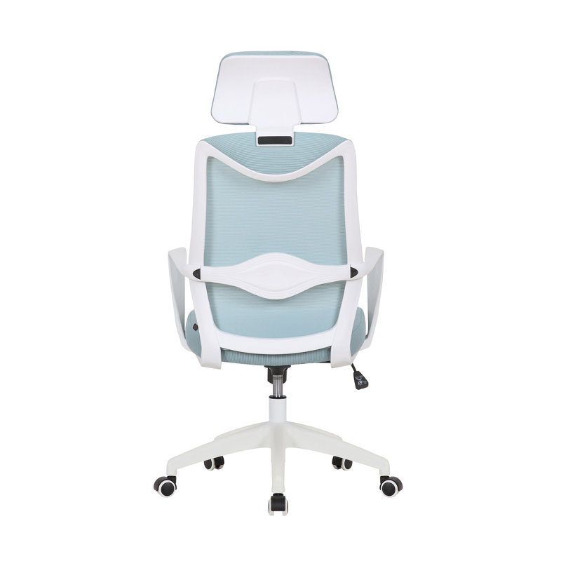 Mesh Office Chair with Headrest, Blue