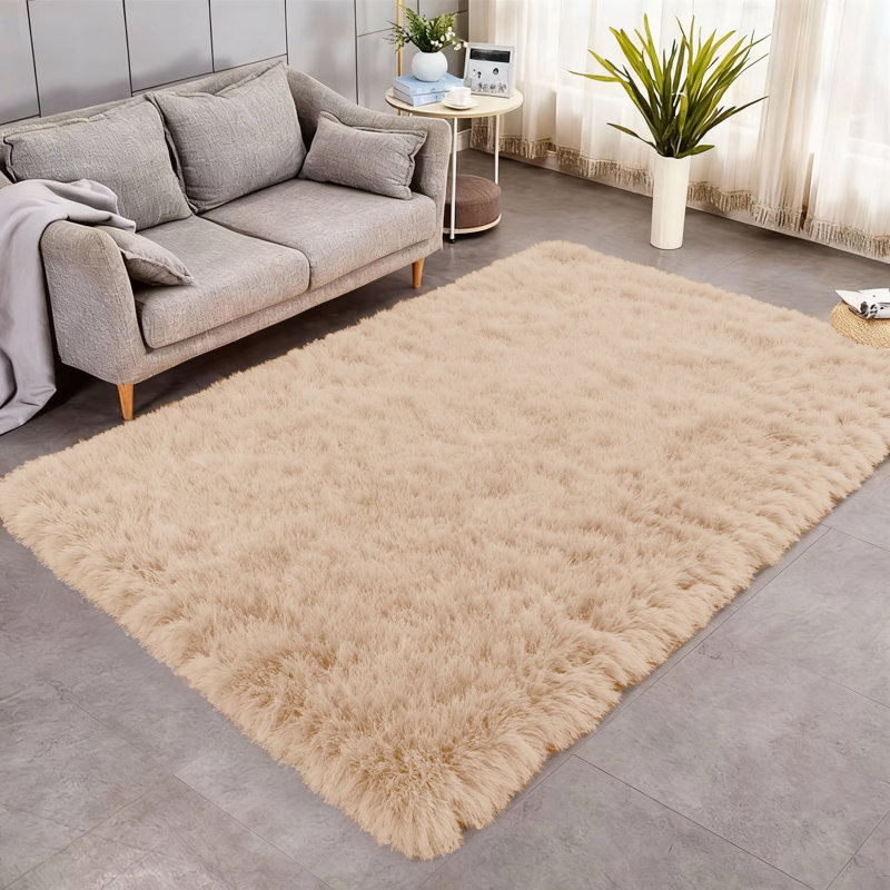 Solid Colour Shag Area Rug, Rectangle 120 x 170 cm