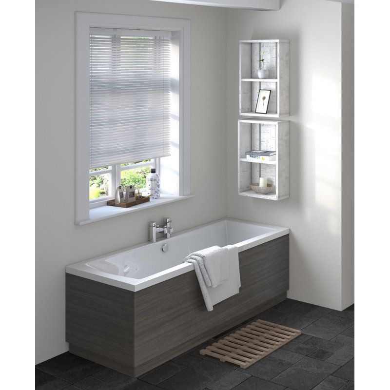 Bath End Panel with Plinth, Hacienda Black