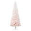 Grand sapin de Noël artificiel non éclairé avec branches réalistes et base en acier, rose-115293895