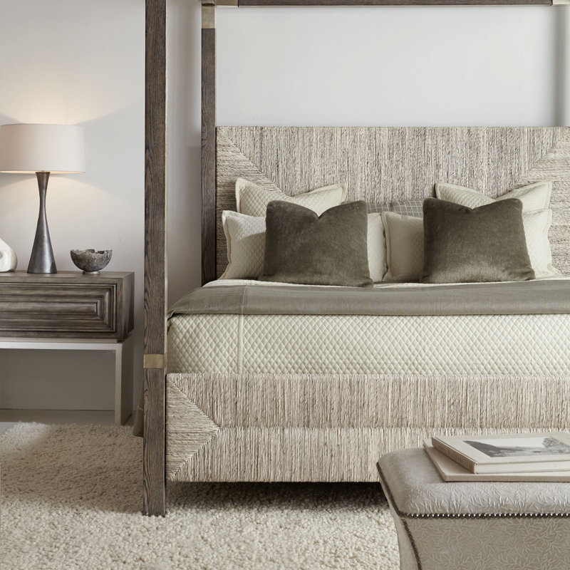 Palma Solid Wood Low Profile Canopy Bed, King