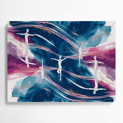 Sports Rhythmic Gymnastics Blue Metal Wall Art