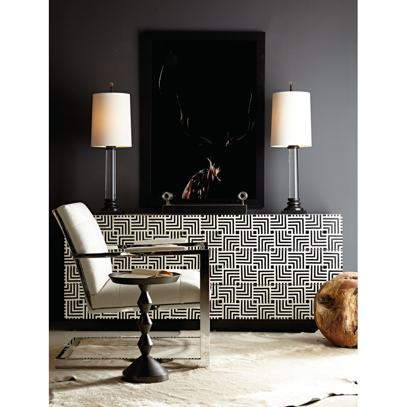 Mirabelle Tray Top Pedestal End Table