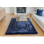 Tapis bleu fait à la main Freman
