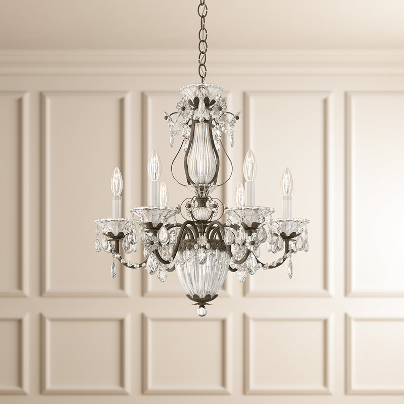 Bagatelle 7 - Light Chandelier, Heritage Crystal, Heirloom Bronze