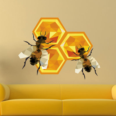 Adhésif décoratif abeilles miel