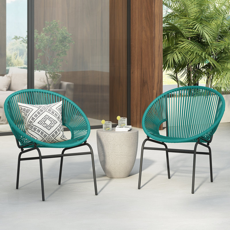 Ensemble de 2 chaises d'extérieur, Vert