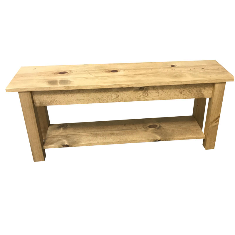 Della Solid Wood Storage Bench, 17" H x 30" W x 12" D