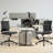 Amaiia Mid-Back Upholstered Armless Swivel Task Chair Ergonomic Adjustable Conference Chair-1375111839