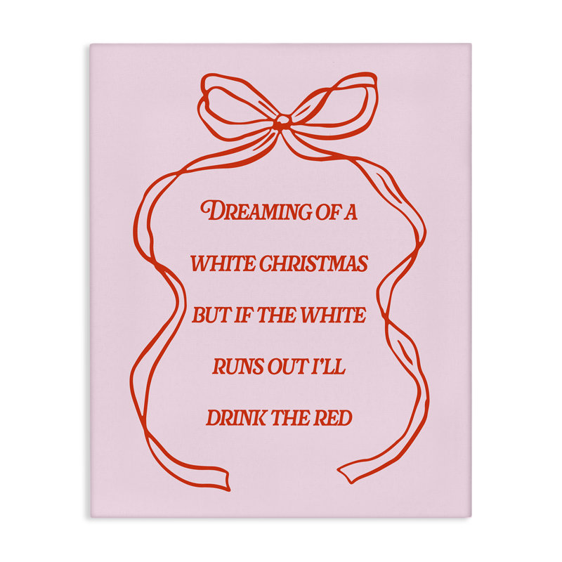 «Christmas Wine», art mural sur toile par House of Lulu, H 48 po x l 36 po