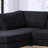 Black Sectional With 124" Width For Spacious Seating Double Chaise U-Shape Gorgeous Wood Trim Decoration