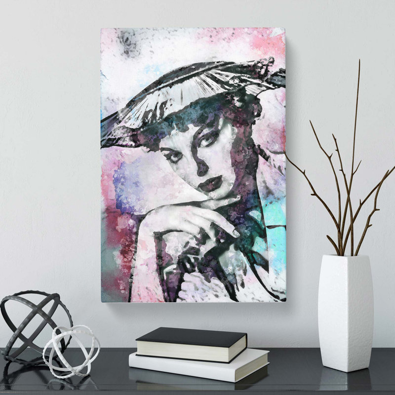 Joan Collins In Abstract - Wrapped Canvas, 50cm H x 35cm W x 3cm D