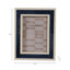 Cadre photo moderne avec bordure bicolore - Cadre photo décoratif élégant pour décoration murale d'entrée - 9,5 po, bleu et blanc