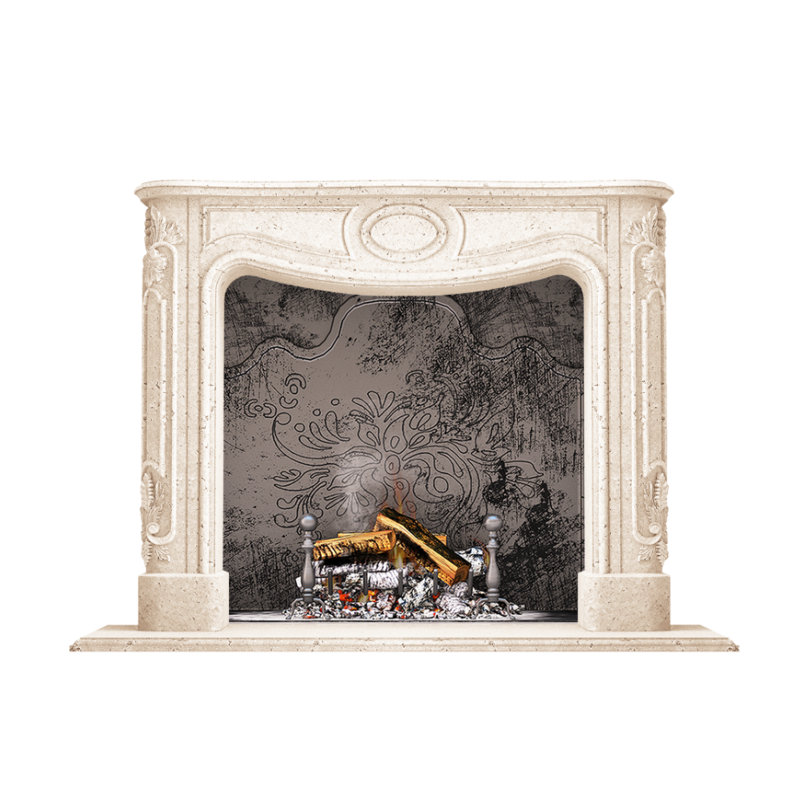 Florence Fireplace Surround, Beige Old World