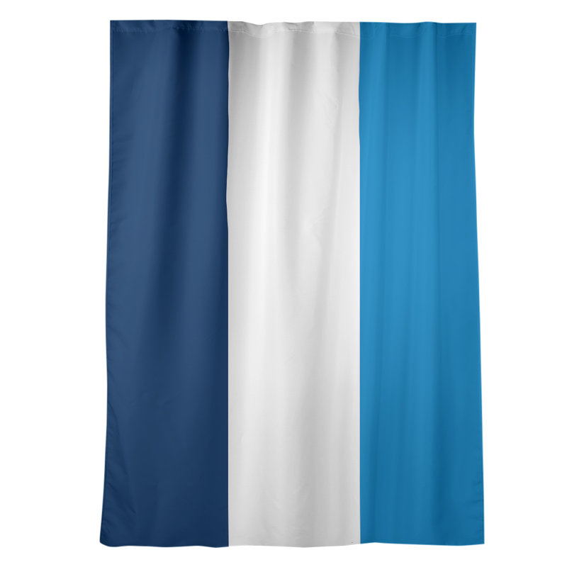 Mississippi Rebellion Sateen Room Darkening Curtain Single Panel, Navy/Silver/Blue