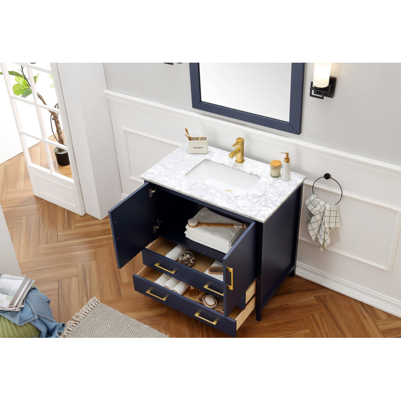 30'' Single Bathroom Vanity with Stone Top, "36"