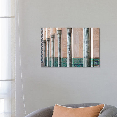 Africa, Morocco, Casablanca. Close-Up Of Mosque Exterior. by Jaynes Gallery - Wrapped Canvas Print