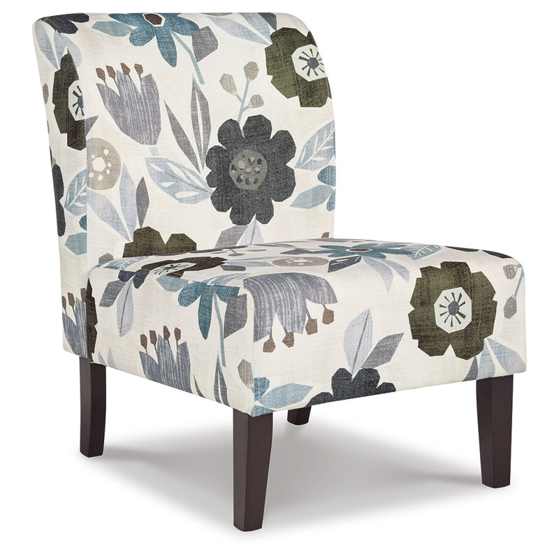 Peabody Upholstered Accent Chair, Beige/Blue
