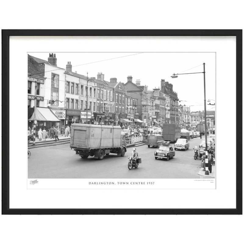 Darlington, Town Centre 1957 by Francis Frith - Single Picture Frame Print, 28cm H x 36cm W x 2.3cm D