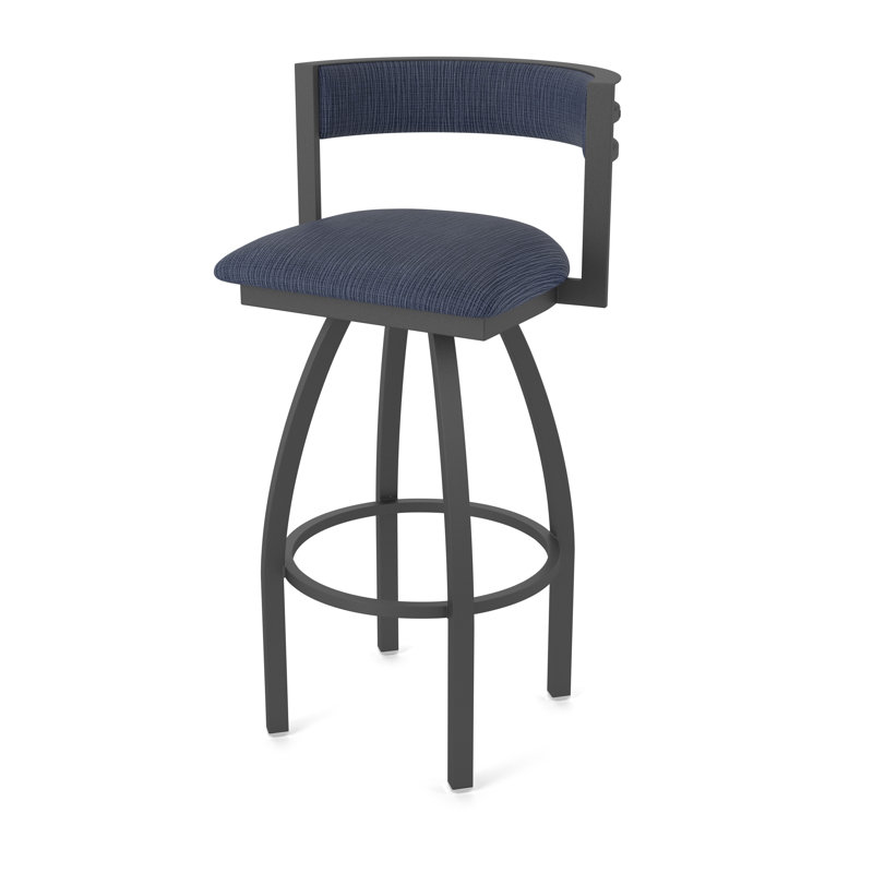 Tabouret Artémis, Étain, Tabouret de bar (siège d'une hauteur de 36 po), Tissu - ancre graphique