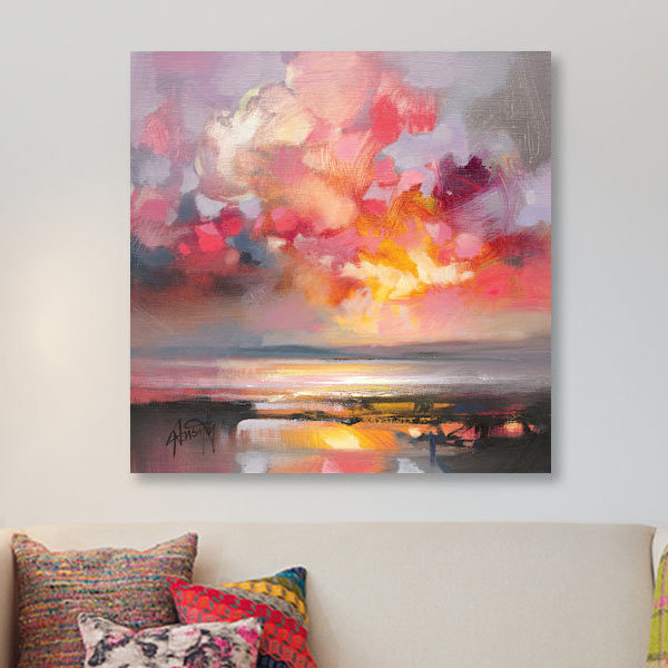 « rose cumulus study i », impression sur toile, H 48 po x l 48 po x P 1,5 po, Pas de tapis, Toile tendue