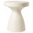 Tinea 16" Wide Round Fiberstone Hourglass Design Side Table - Stylish Accent End Table for Bedroom, Living Room, and Patio, Indoor/Outdoor Use-1554363002