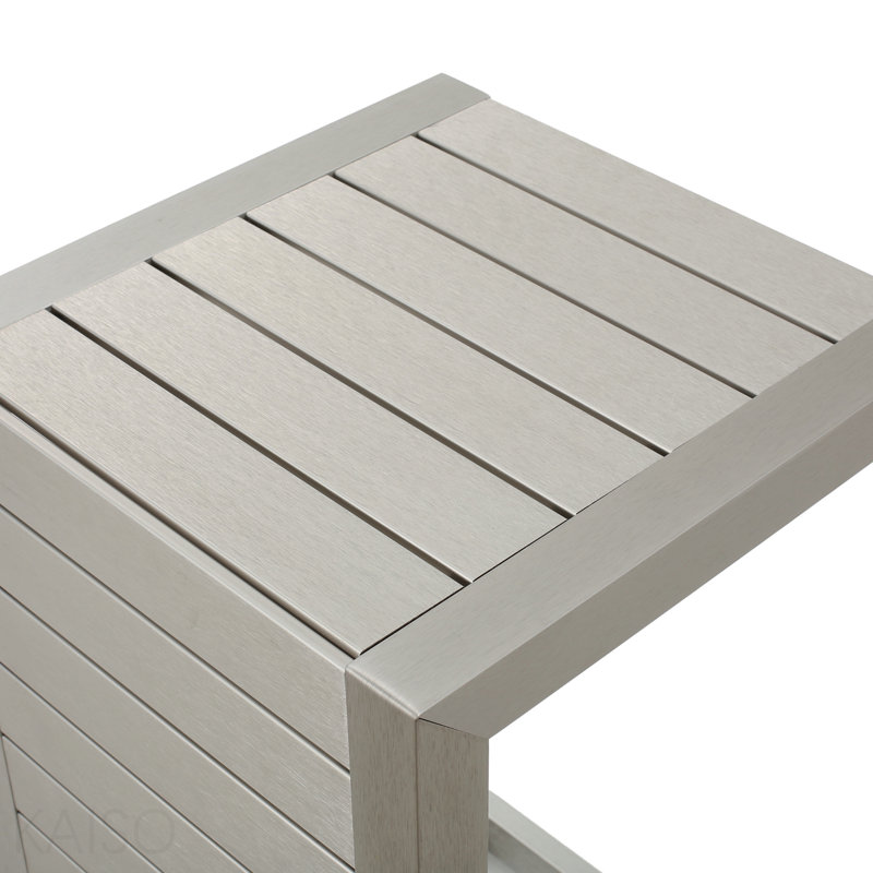 Table en forme de C Alu, Argent