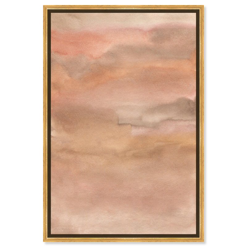 Large Gold Framed Abstract Canvas Wall Art