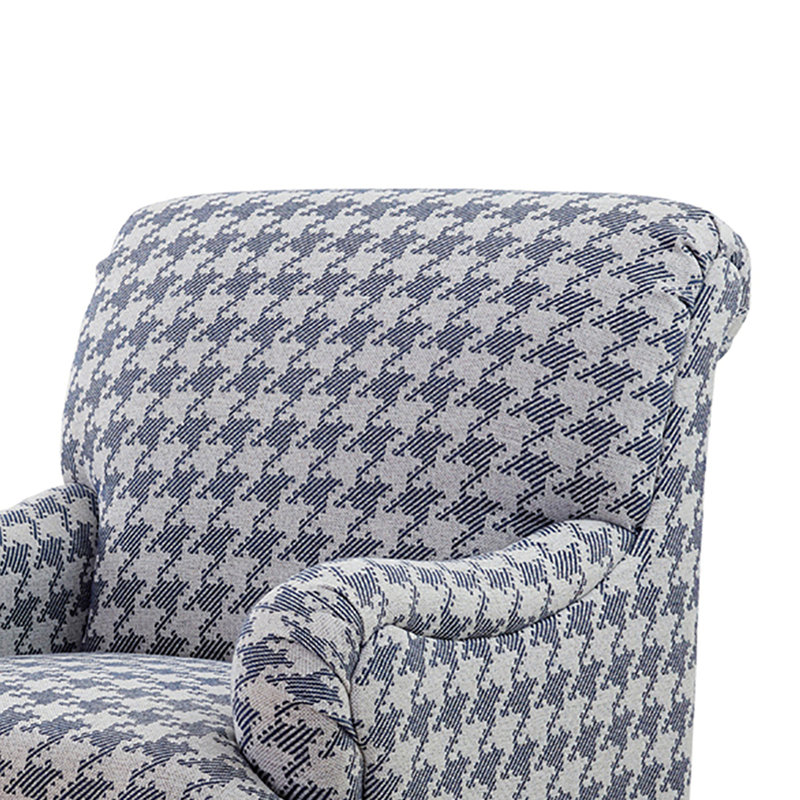 Danforth Upholstered High Backrest Accent Chair, Blue