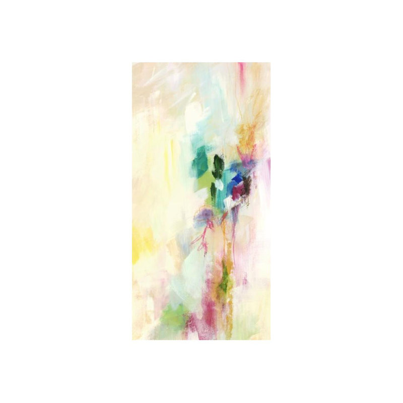 «Spring Bouquet II» par Guseul Park - Peinture, Gel coupé au couteau, H 60 po x l 30 po x P 1,5 po