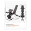 Banc de musculation réglable pour la salle de gym à domicile - Station de musculation robuste avec coussin Preacher Curl et extension des jambes