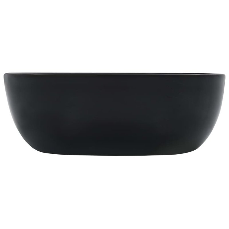 Belfry Bathroom Dobbins 425mm L x 425mm W Ceramic Square Sink, Black