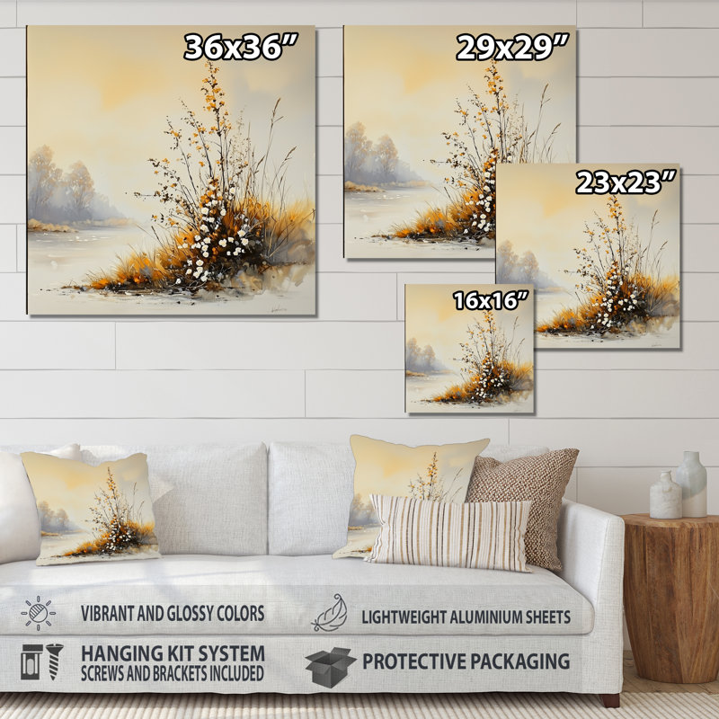 Botanical Coastal Bliss - Botanicals, impression murale sur métal, H 16 po x l 16 po