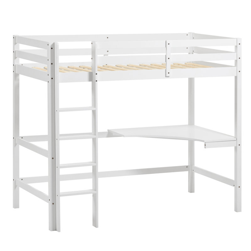 Muskoka Single (3') Bed Frames High Sleeper Loft Bed with Built-in-Desk, White