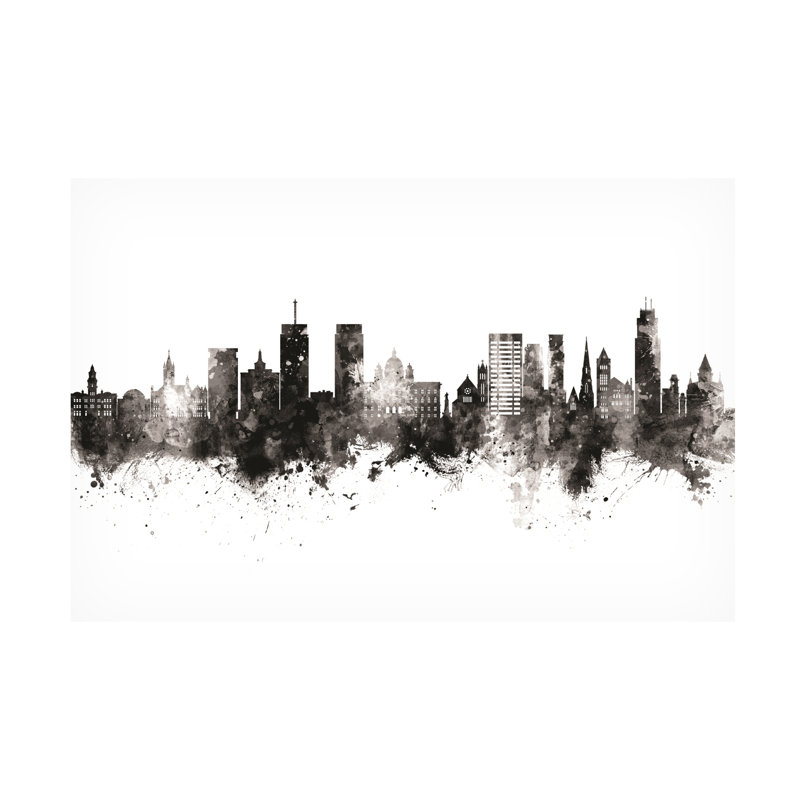 «Syracuse New York Skyline», art de Michael Tompsett, H 12 po x l 19 po x P 2 po