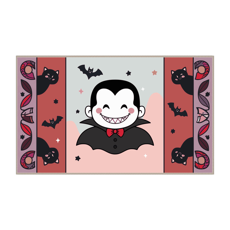 Tapis de vacances d'Halloween The Holiday Aisle®, Rectangle 5 pi x 7 pi